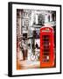 Loving Couple Kissing and Red Telephone Booth - London - UK - England - United Kingdom - Europe-Philippe Hugonnard-Framed Photographic Print
