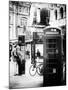 Loving Couple Kissing and Red Telephone Booth - London - UK - England - United Kingdom - Europe-Philippe Hugonnard-Mounted Photographic Print