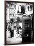 Loving Couple Kissing and Red Telephone Booth - London - UK - England - United Kingdom - Europe-Philippe Hugonnard-Framed Photographic Print