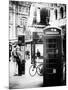 Loving Couple Kissing and Red Telephone Booth - London - UK - England - United Kingdom - Europe-Philippe Hugonnard-Mounted Photographic Print