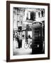 Loving Couple Kissing and Red Telephone Booth - London - UK - England - United Kingdom - Europe-Philippe Hugonnard-Framed Photographic Print