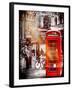 Loving Couple Kissing and Red Telephone Booth - London - UK - England - United Kingdom - Europe-Philippe Hugonnard-Framed Photographic Print