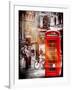 Loving Couple Kissing and Red Telephone Booth - London - UK - England - United Kingdom - Europe-Philippe Hugonnard-Framed Photographic Print