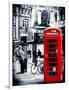 Loving Couple Kissing and Red Telephone Booth - London - UK - England - United Kingdom - Europe-Philippe Hugonnard-Framed Photographic Print