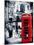 Loving Couple Kissing and Red Telephone Booth - London - UK - England - United Kingdom - Europe-Philippe Hugonnard-Mounted Photographic Print