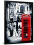 Loving Couple Kissing and Red Telephone Booth - London - UK - England - United Kingdom - Europe-Philippe Hugonnard-Framed Photographic Print