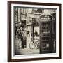 Loving Couple Kissing and Red Telephone Booth - London - UK - England - United Kingdom - Europe-Philippe Hugonnard-Framed Photographic Print