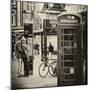 Loving Couple Kissing and Red Telephone Booth - London - UK - England - United Kingdom - Europe-Philippe Hugonnard-Mounted Premium Photographic Print