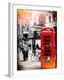 Loving Couple Kissing and Red Telephone Booth - London - UK - England - United Kingdom - Europe-Philippe Hugonnard-Framed Photographic Print