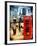 Loving Couple Kissing and Red Telephone Booth - London - UK - England - United Kingdom - Europe-Philippe Hugonnard-Framed Photographic Print