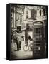 Loving Couple Kissing and Red Telephone Booth - London - UK - England - United Kingdom - Europe-Philippe Hugonnard-Framed Stretched Canvas