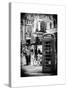 Loving Couple Kissing and Red Telephone Booth - London - UK - England - United Kingdom - Europe-Philippe Hugonnard-Stretched Canvas