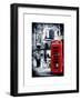 Loving Couple Kissing and Red Telephone Booth - London - UK - England - United Kingdom - Europe-Philippe Hugonnard-Framed Art Print