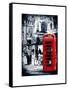 Loving Couple Kissing and Red Telephone Booth - London - UK - England - United Kingdom - Europe-Philippe Hugonnard-Framed Stretched Canvas