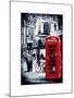 Loving Couple Kissing and Red Telephone Booth - London - UK - England - United Kingdom - Europe-Philippe Hugonnard-Mounted Art Print