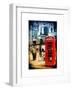 Loving Couple Kissing and Red Telephone Booth - London - UK - England - United Kingdom - Europe-Philippe Hugonnard-Framed Art Print