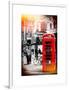 Loving Couple Kissing and Red Telephone Booth - London - UK - England - United Kingdom - Europe-Philippe Hugonnard-Framed Art Print