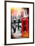 Loving Couple Kissing and Red Telephone Booth - London - UK - England - United Kingdom - Europe-Philippe Hugonnard-Framed Art Print