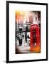 Loving Couple Kissing and Red Telephone Booth - London - UK - England - United Kingdom - Europe-Philippe Hugonnard-Framed Art Print