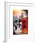 Loving Couple Kissing and Red Telephone Booth - London - UK - England - United Kingdom - Europe-Philippe Hugonnard-Framed Art Print