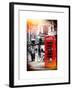 Loving Couple Kissing and Red Telephone Booth - London - UK - England - United Kingdom - Europe-Philippe Hugonnard-Framed Art Print