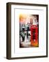 Loving Couple Kissing and Red Telephone Booth - London - UK - England - United Kingdom - Europe-Philippe Hugonnard-Framed Art Print