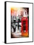 Loving Couple Kissing and Red Telephone Booth - London - UK - England - United Kingdom - Europe-Philippe Hugonnard-Framed Stretched Canvas