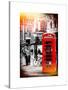 Loving Couple Kissing and Red Telephone Booth - London - UK - England - United Kingdom - Europe-Philippe Hugonnard-Stretched Canvas