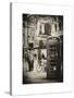 Loving Couple Kissing and Red Telephone Booth - London - UK - England - United Kingdom - Europe-Philippe Hugonnard-Stretched Canvas