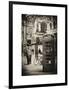 Loving Couple Kissing and Red Telephone Booth - London - UK - England - United Kingdom - Europe-Philippe Hugonnard-Framed Art Print