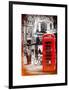 Loving Couple Kissing and Red Telephone Booth - London - UK - England - United Kingdom - Europe-Philippe Hugonnard-Framed Art Print