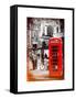 Loving Couple Kissing and Red Telephone Booth - London - UK - England - United Kingdom - Europe-Philippe Hugonnard-Framed Stretched Canvas