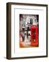 Loving Couple Kissing and Red Telephone Booth - London - UK - England - United Kingdom - Europe-Philippe Hugonnard-Framed Art Print