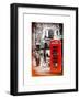 Loving Couple Kissing and Red Telephone Booth - London - UK - England - United Kingdom - Europe-Philippe Hugonnard-Framed Art Print