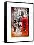 Loving Couple Kissing and Red Telephone Booth - London - UK - England - United Kingdom - Europe-Philippe Hugonnard-Framed Stretched Canvas