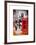 Loving Couple Kissing and Red Telephone Booth - London - UK - England - United Kingdom - Europe-Philippe Hugonnard-Framed Art Print