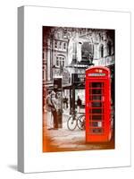 Loving Couple Kissing and Red Telephone Booth - London - UK - England - United Kingdom - Europe-Philippe Hugonnard-Stretched Canvas