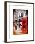 Loving Couple Kissing and Red Telephone Booth - London - UK - England - United Kingdom - Europe-Philippe Hugonnard-Framed Art Print