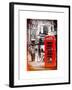 Loving Couple Kissing and Red Telephone Booth - London - UK - England - United Kingdom - Europe-Philippe Hugonnard-Framed Art Print