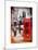 Loving Couple Kissing and Red Telephone Booth - London - UK - England - United Kingdom - Europe-Philippe Hugonnard-Mounted Art Print