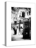 Loving Couple Kissing and Red Telephone Booth - London - UK - England - United Kingdom - Europe-Philippe Hugonnard-Stretched Canvas