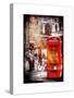 Loving Couple Kissing and Red Telephone Booth - London - UK - England - United Kingdom - Europe-Philippe Hugonnard-Stretched Canvas