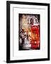 Loving Couple Kissing and Red Telephone Booth - London - UK - England - United Kingdom - Europe-Philippe Hugonnard-Framed Art Print