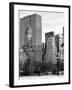 Loving Couple Looking Skyscrapers Central Park Snowy Winter-Philippe Hugonnard-Framed Photographic Print