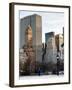 Loving Couple Looking Skyscrapers Central Park Snowy Winter-Philippe Hugonnard-Framed Photographic Print