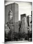 Loving Couple Looking Skyscrapers Central Park Snowy Winter-Philippe Hugonnard-Mounted Photographic Print