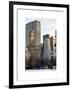 Loving Couple Looking Skyscrapers Central Park Snowy Winter-Philippe Hugonnard-Framed Art Print