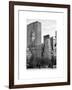 Loving Couple Looking Skyscrapers Central Park Snowy Winter-Philippe Hugonnard-Framed Art Print