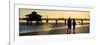 Loving Couple walking along the Beach at Sunset-Philippe Hugonnard-Framed Photographic Print