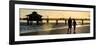 Loving Couple walking along the Beach at Sunset-Philippe Hugonnard-Framed Photographic Print